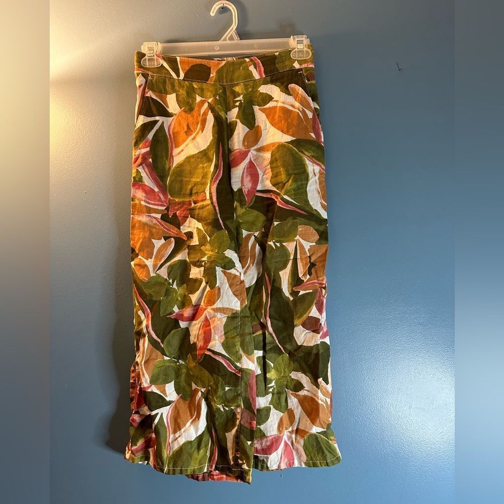 Tahiri Women’s 100% Linen Wide Leg Pants Size S